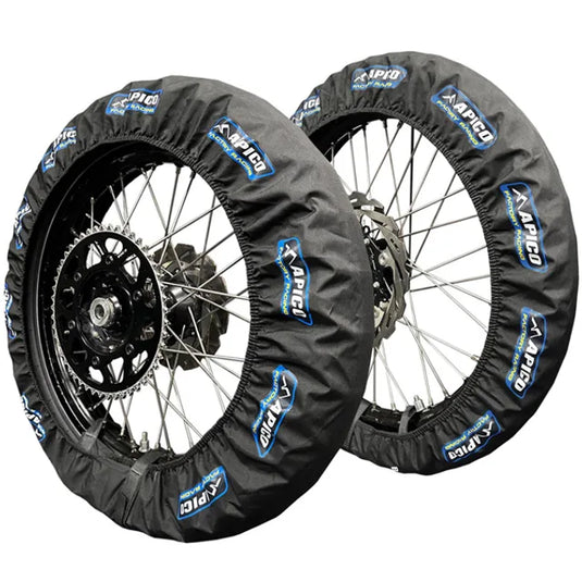 Apico Tyre Cover Set Black Front & Rear