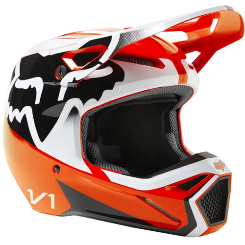 FOX Racing V1 Leed Fluo Orange Motocross Helmet