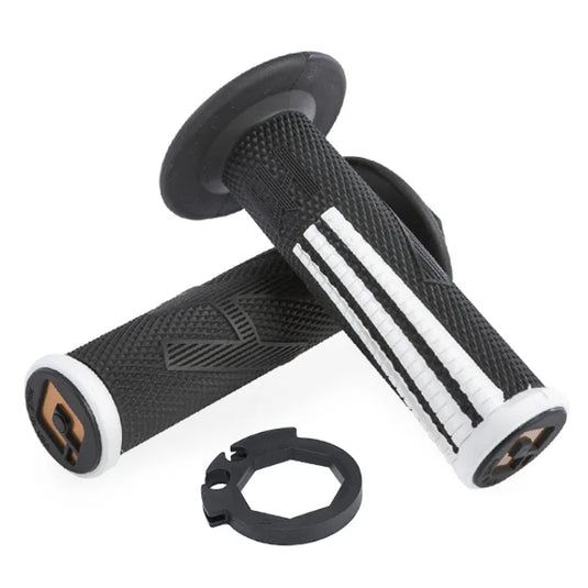 ODI Emig Pro V2 Lock-On Black White Motocross Grips