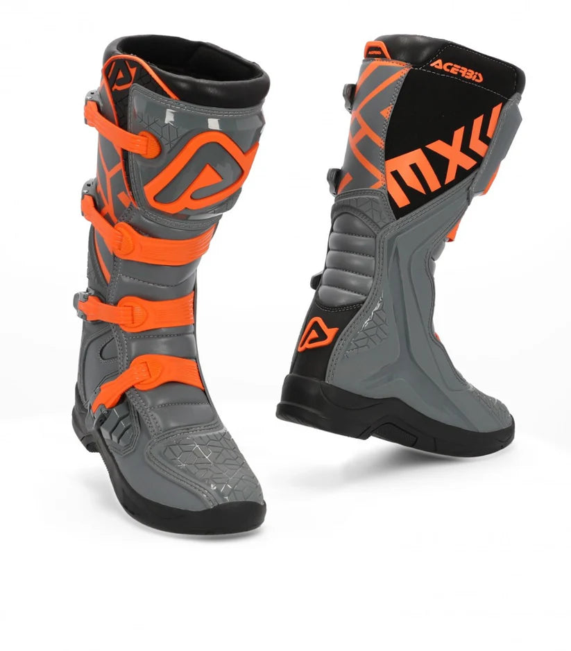 Acerbis X-Team Grey Orange Motocross Boots