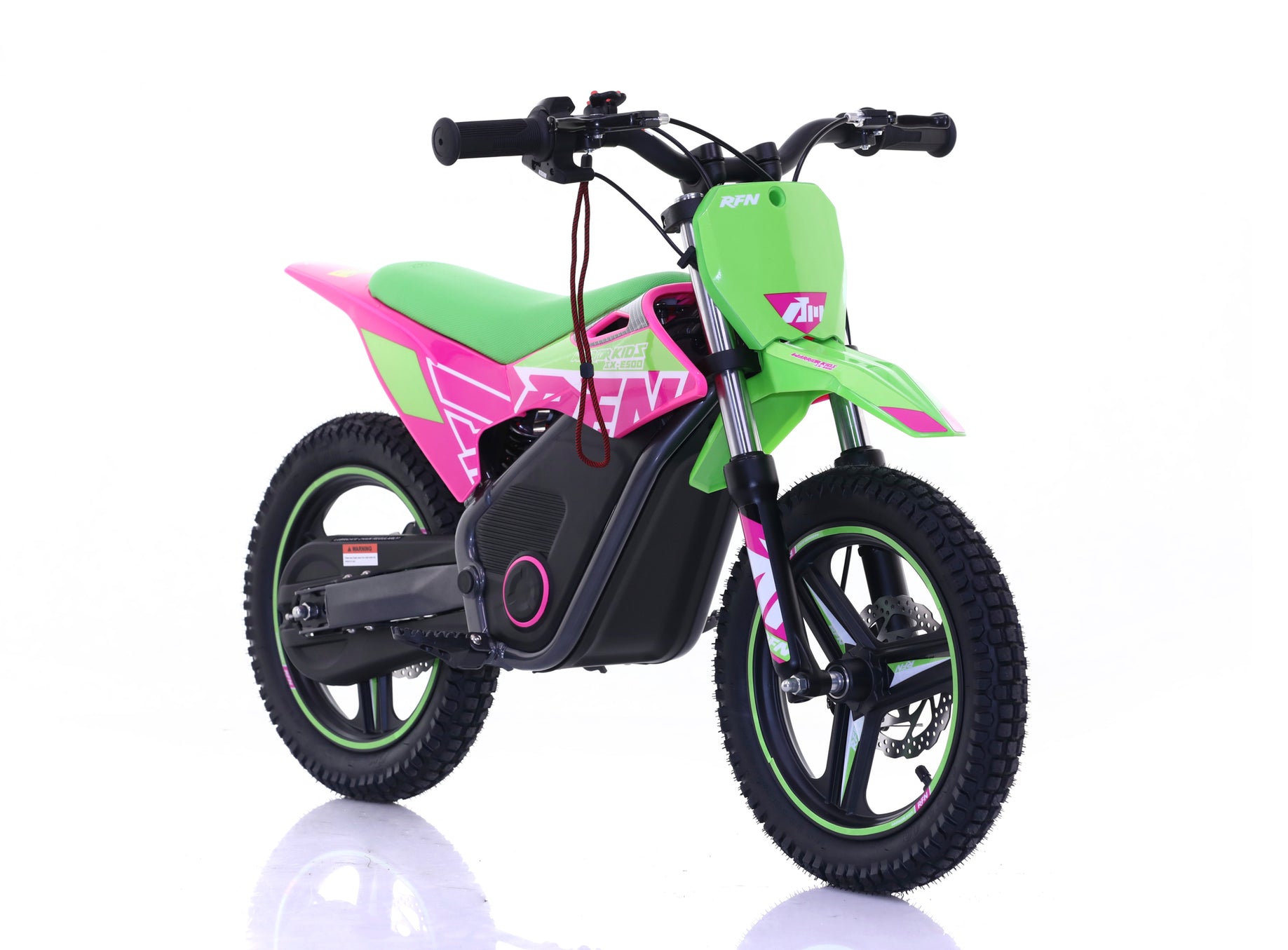 RFN 14" Warrior SX-E500 350W Kids Electric Balance Dirt Bike - Green Pink