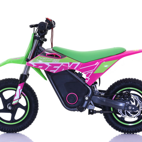 RFN 12" Warrior SX-E400 250W Kids Electric Balance Dirt Bike - Green Pink