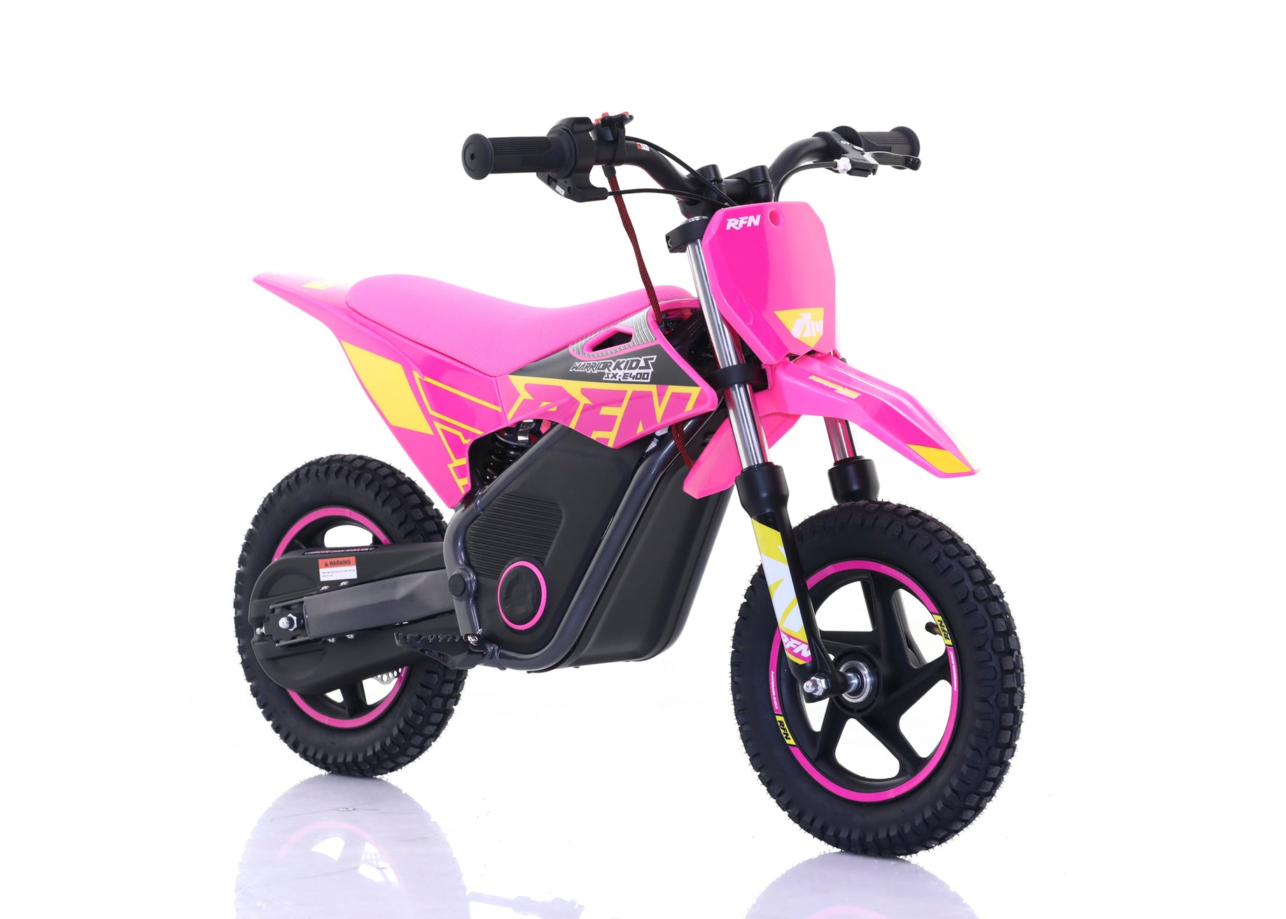 RFN 12" Warrior SX-E400 250W Kids Electric Balance Dirt Bike - Pink Yellow