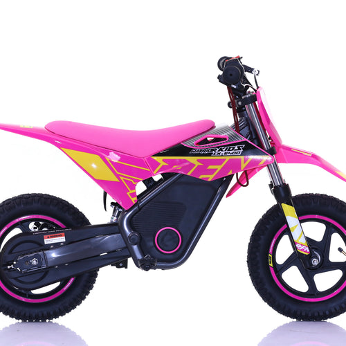 RFN 12" Warrior SX-E400 250W Kids Electric Balance Dirt Bike - Pink Yellow