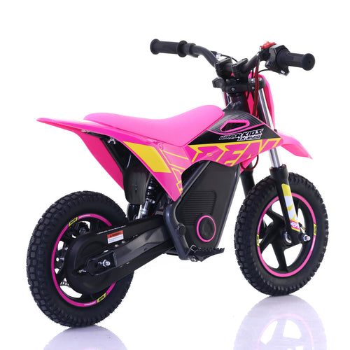 RFN 12" Warrior SX-E400 250W Kids Electric Balance Dirt Bike - Pink Yellow