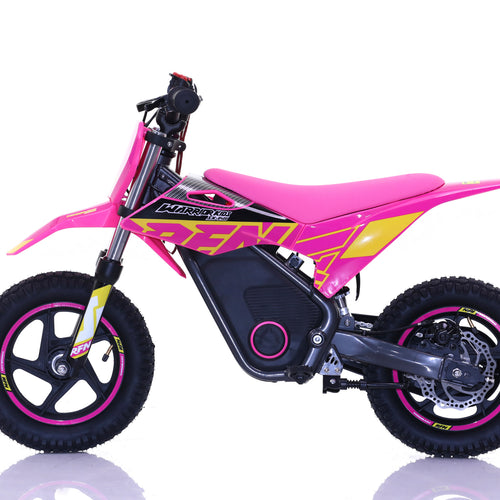 RFN 12" Warrior SX-E400 250W Kids Electric Balance Dirt Bike - Pink Yellow