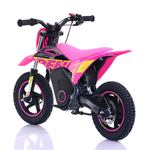 RFN 12" Warrior SX-E400 250W Kids Electric Balance Dirt Bike - Pink Yellow