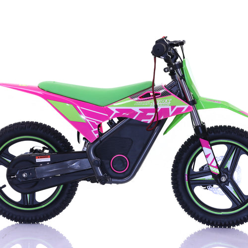 RFN 14" Warrior SX-E500 350W Kids Electric Balance Dirt Bike - Green Pink