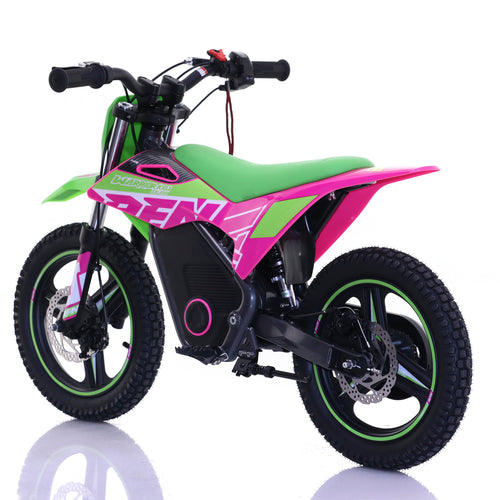 RFN 14" Warrior SX-E500 350W Kids Electric Balance Dirt Bike - Green Pink