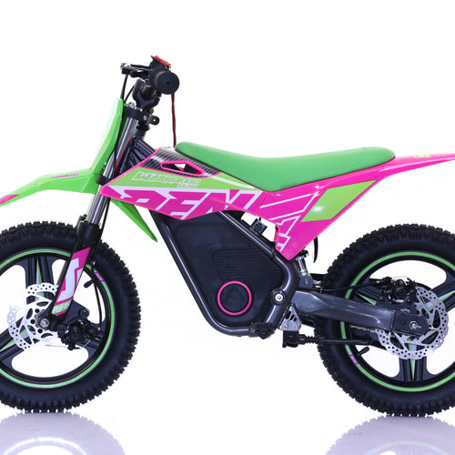 RFN 14" Warrior SX-E500 350W Kids Electric Balance Dirt Bike - Green Pink