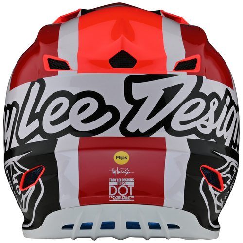 Troy Lee Designs SE4 Polyacrylite Quattro Red Charcoal Motocross Helmet