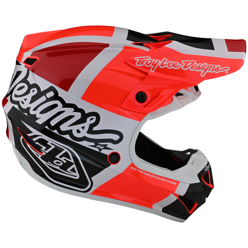 Troy Lee Designs SE4 Polyacrylite Quattro Red Charcoal Motocross Helmet