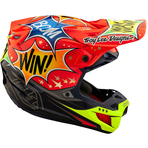 Troy Lee Designs SE5 Composite Cosmic Explosion Red Motocross Helmet