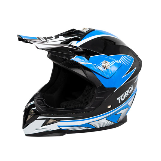 Torqi MX Style Kids Helmet - Blue