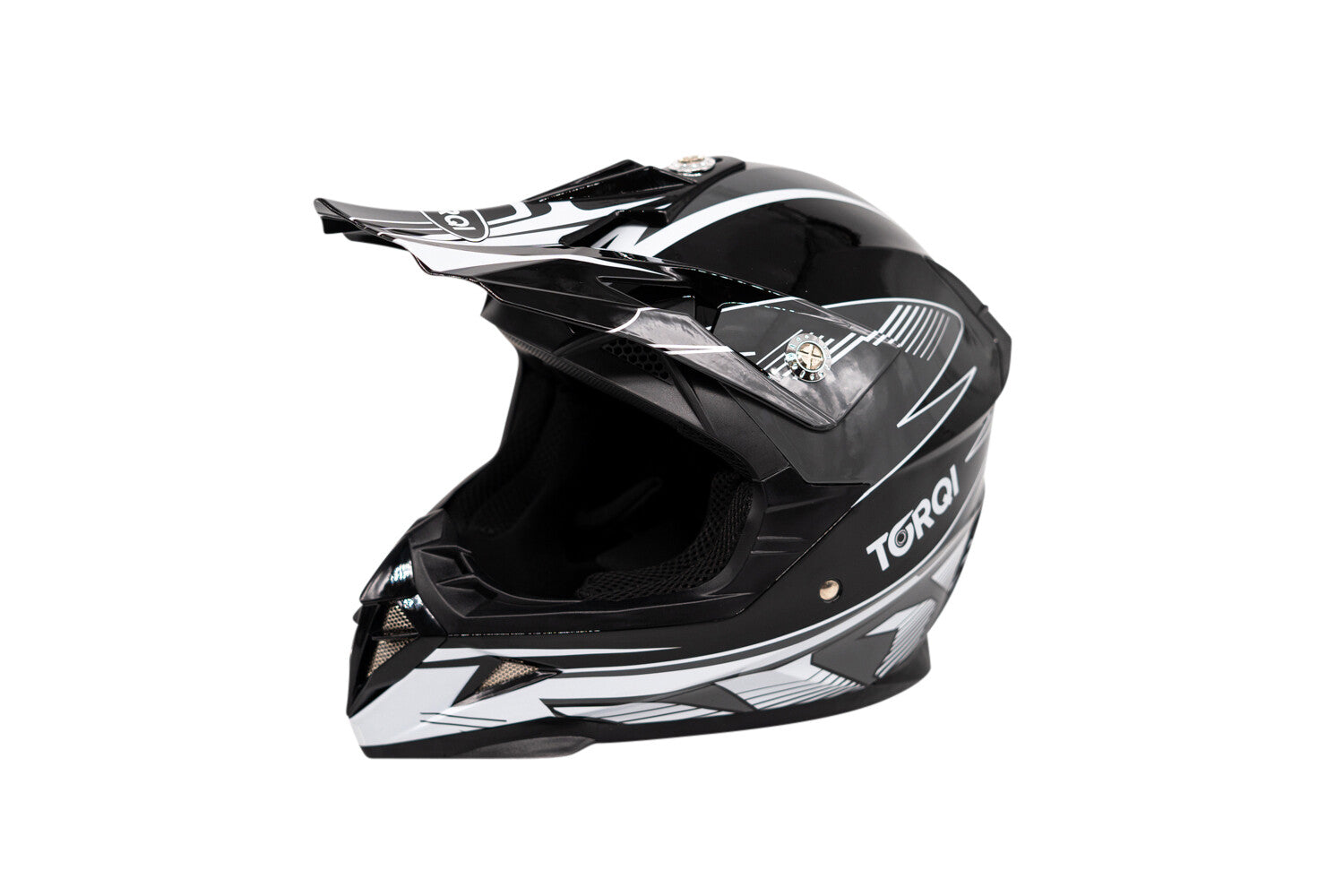 Torqi MX Style Kids Helmet - Black