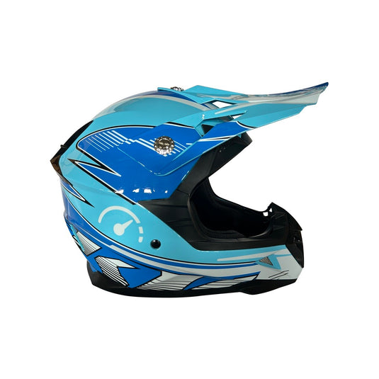 Revvi MX Style Kids Helmet - Blue