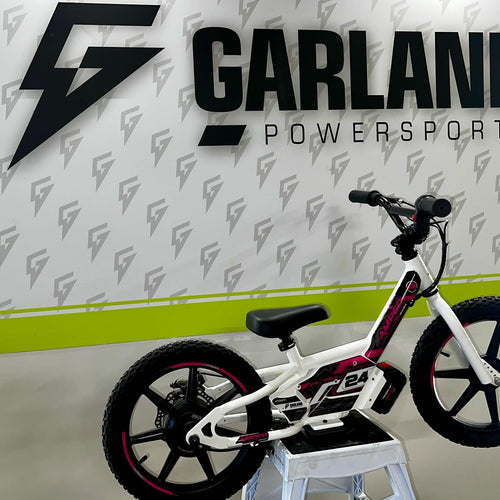 Amped A16 180W Electric Balance Bike - White Pink Custom