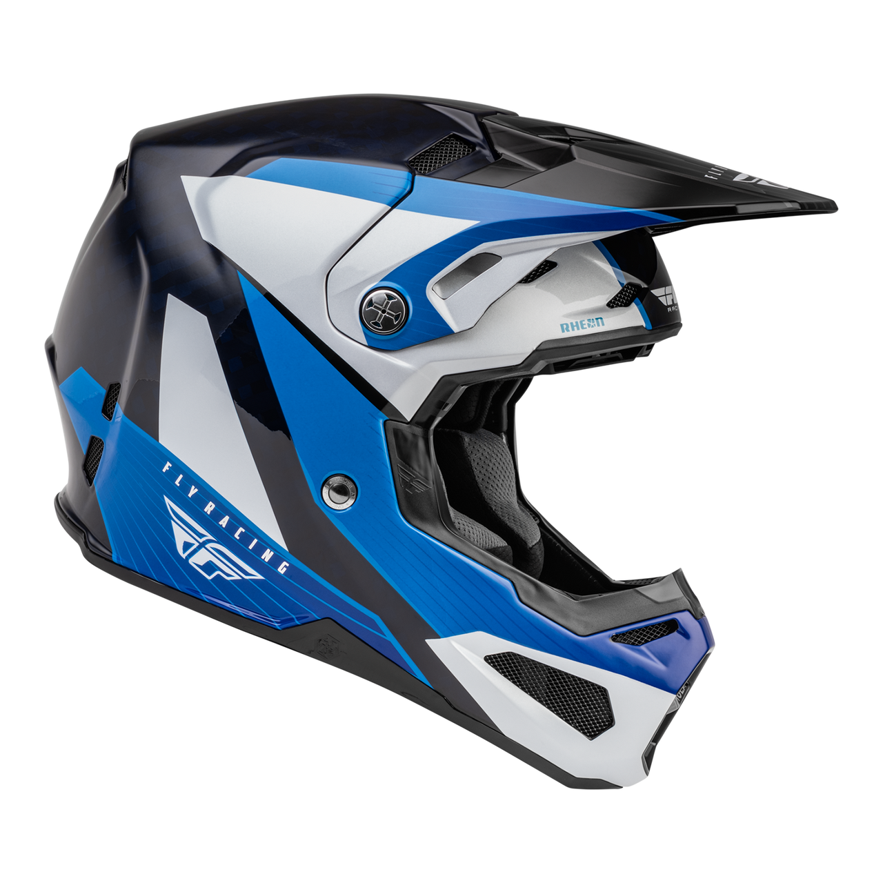 Fly Racing 2023 Formula Carbon Prime Blue White Blue Carbon Motocross Helmet