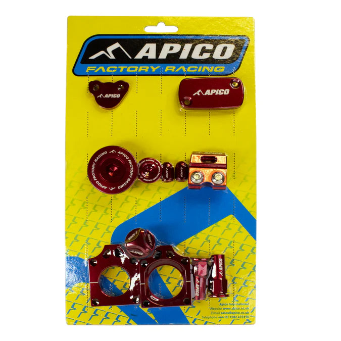 Apico Factory Anodised Bling Pack Red Honda