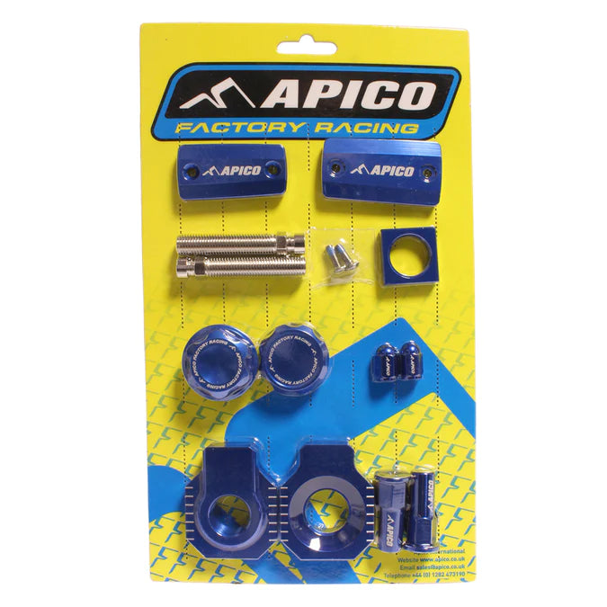 Apico Factory Anodised Bling Pack Blue Husqvarna