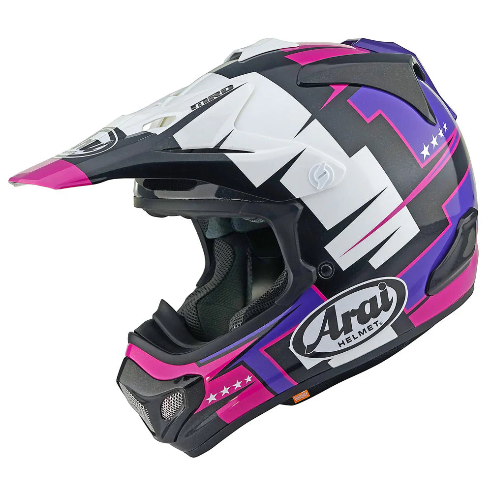 Arai MX-V EVO Battle Purple Motocross Helmet