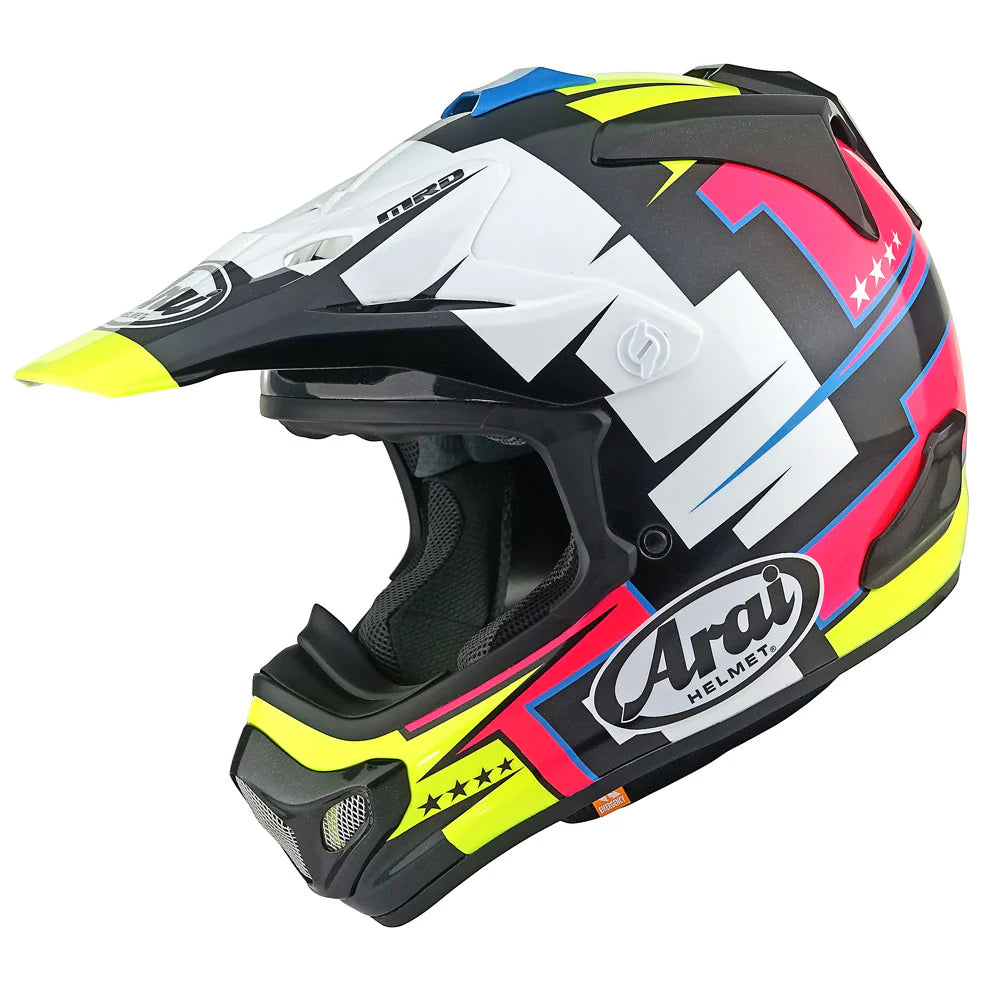 Arai MX-V EVO Battle Yellow Motocross Helmet