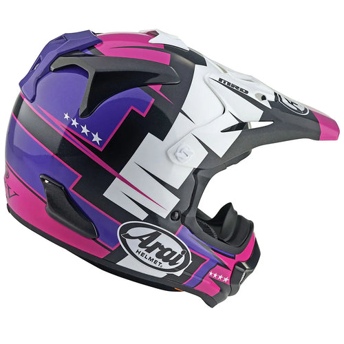 Arai MX-V EVO Battle Purple Motocross Helmet