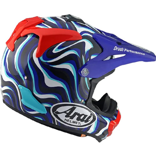 Arai MX-V EVO Stream Blue Motocross Helmet