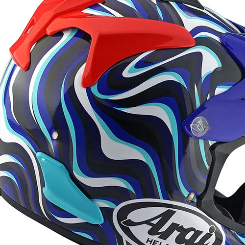 Arai MX-V EVO Stream Blue Motocross Helmet