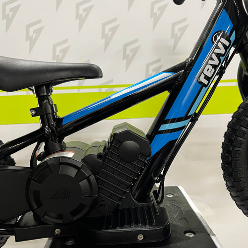 Revvi 12" 100W Electric Balance Bike - Blue