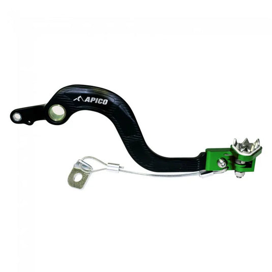 Apico Forged Rear Brake Pedal Green - Kawasaki