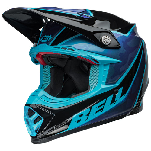 Bell 2024 Moto 9S Flex Sprite Black Blue Motocross Helmet