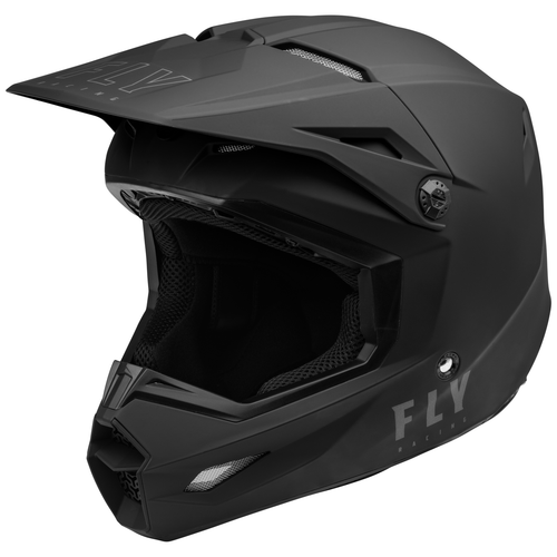 Fly Racing 2024 Kinetic Solid Matte Black Motocross Helmet