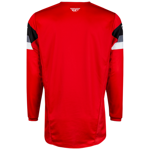 Fly Racing 2024 Youth Kinetic Prix Red Grey White Jersey