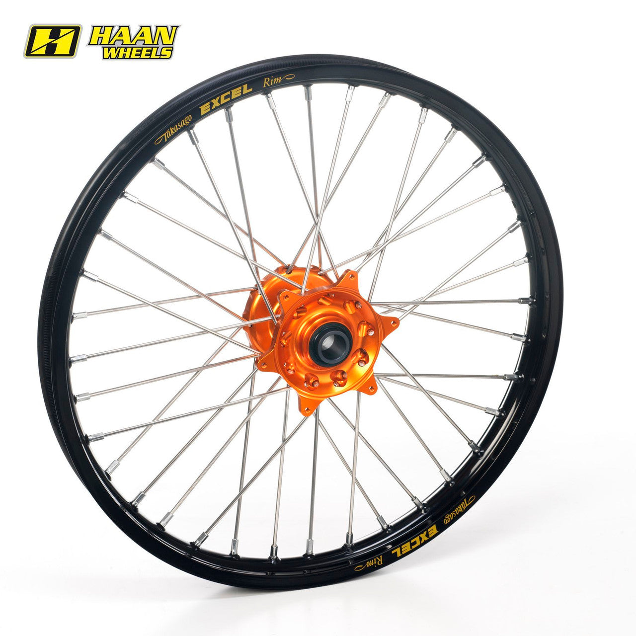 Haan Front Wheel Black Rim Orange Hub KTM SX85 Big Wheel 19"