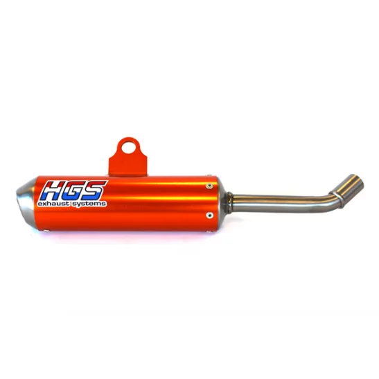 HGS Exhaust Silencer Orange Steel End KTM SX 85