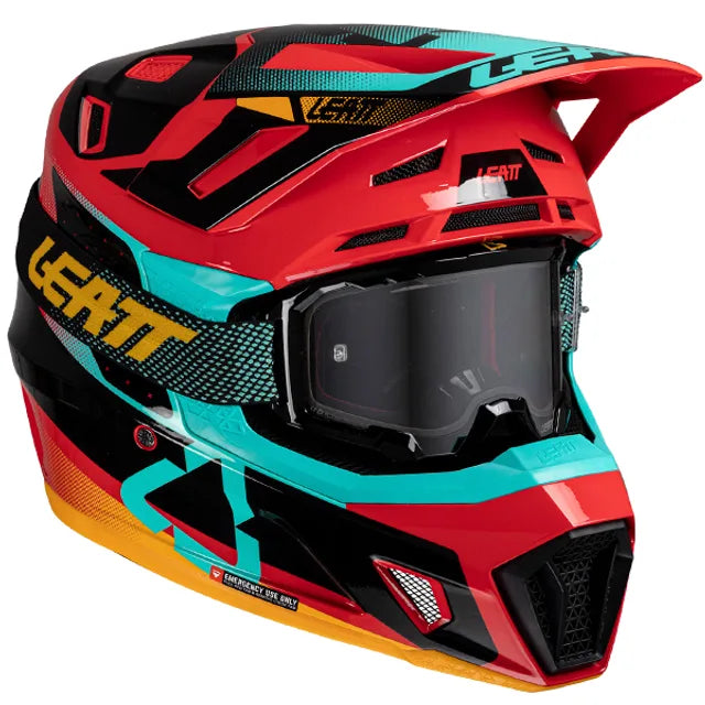 Leatt Moto 7.5 V25 Red Motocross Helmet with free goggles