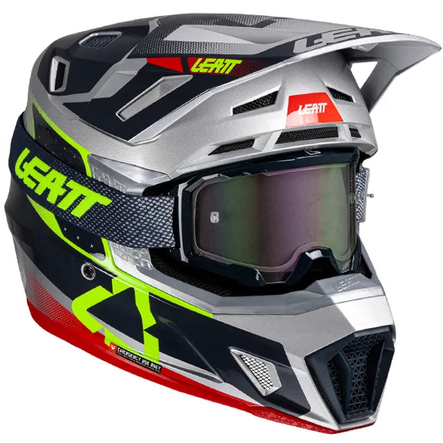 Leatt Moto 7.5 V25 Steel Motocross Helmet with free goggles