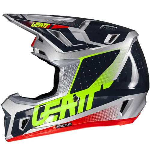 Leatt Moto 7.5 V25 Steel Motocross Helmet with free goggles