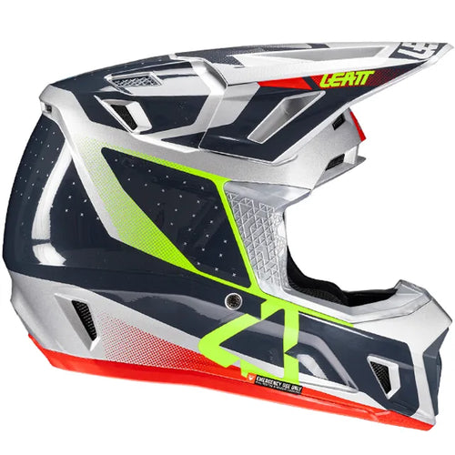 Leatt Moto 7.5 V25 Steel Motocross Helmet with free goggles