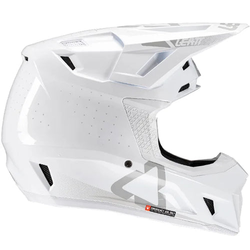 Leatt Moto 7.5 V25 White Motocross Helmet with free goggles