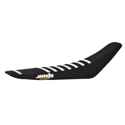 Enjoy MFG Jarvis Edition Black White Ribbed Seat Cover - Husqvarna