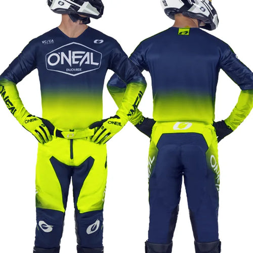 ONeal Mayhem Hexx V25 Blue Neon Yellow Kit Combo