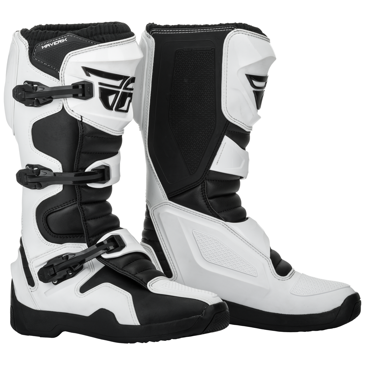 Fly Racing Maverik Adult White Motocross Boots