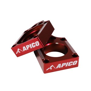 Apico Rear Axle Blocks Red Honda