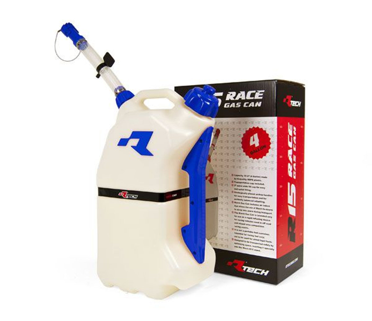 Rtech Fuel Can 15L Clear Blue With Flexible Hose Spout