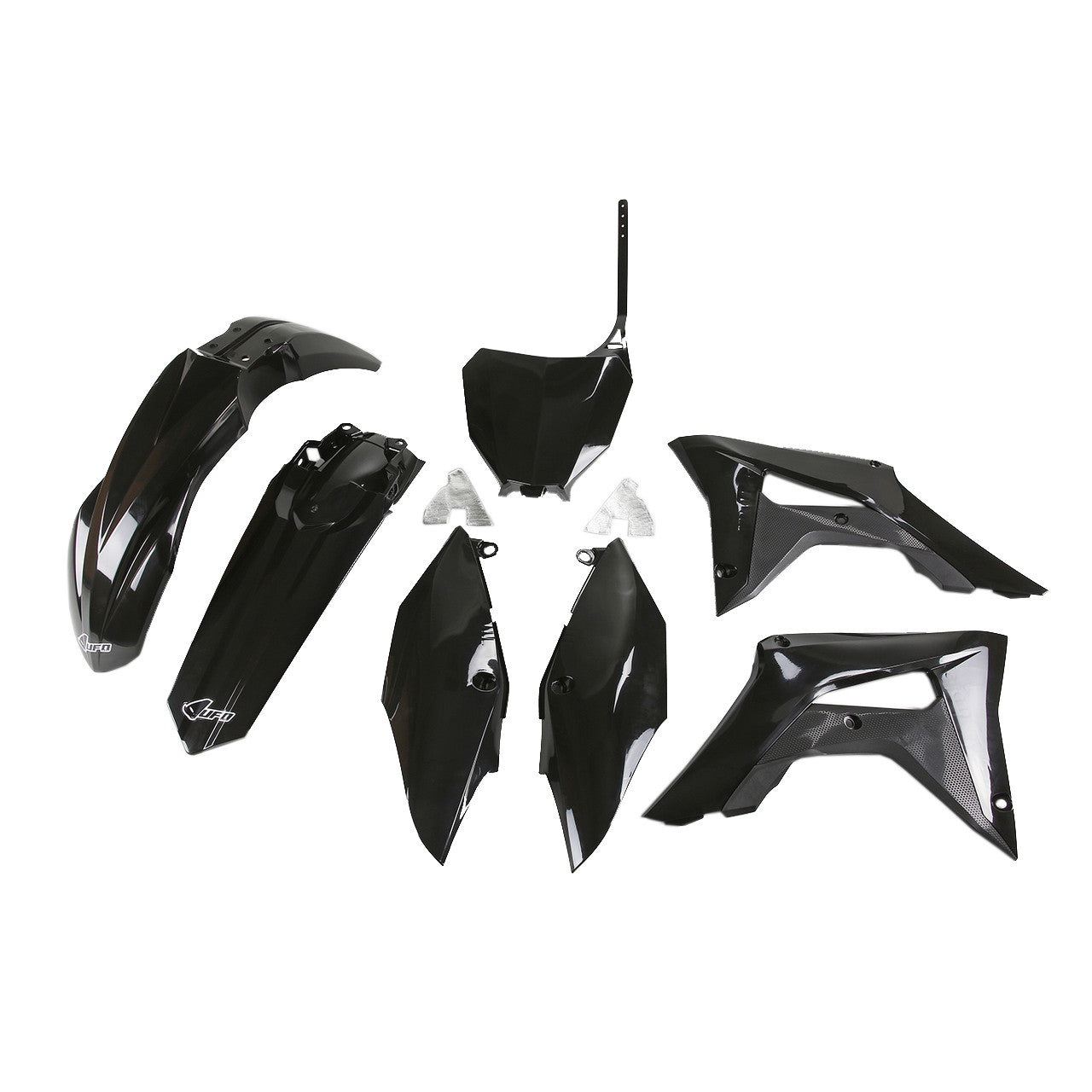 UFO Plastic Kit Black Honda CRF250R 2018-2021