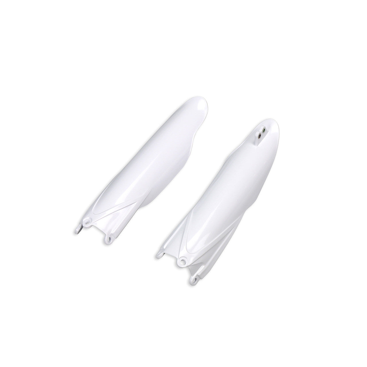 UFO Fork Guards White Yamaha YZ 22 Shape