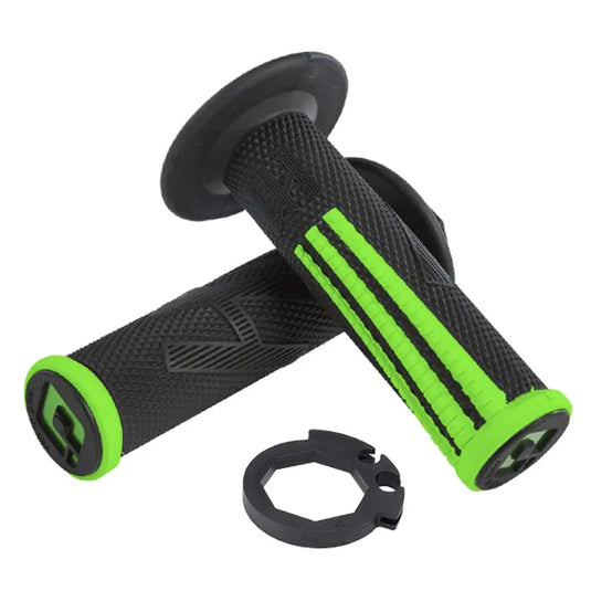 ODI Emig Pro V2 Lock-On Black Green Motocross Grips