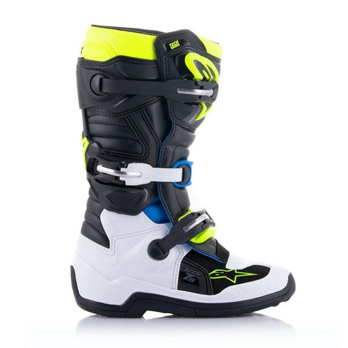 Alpinestars Tech 7S Youth Black Enamel Blue Yellow Fluo Motocross Boots